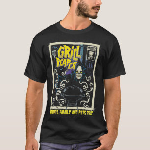 T-shirt Horreur Art Bbq Grill Chef Psychobilly Punk bagel 