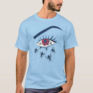 T-shirt Horreur art oeil déplaisant avec insectes