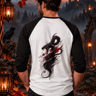 T-Shirt Horreur Dark Dragon – Dragon Rouge et Noir