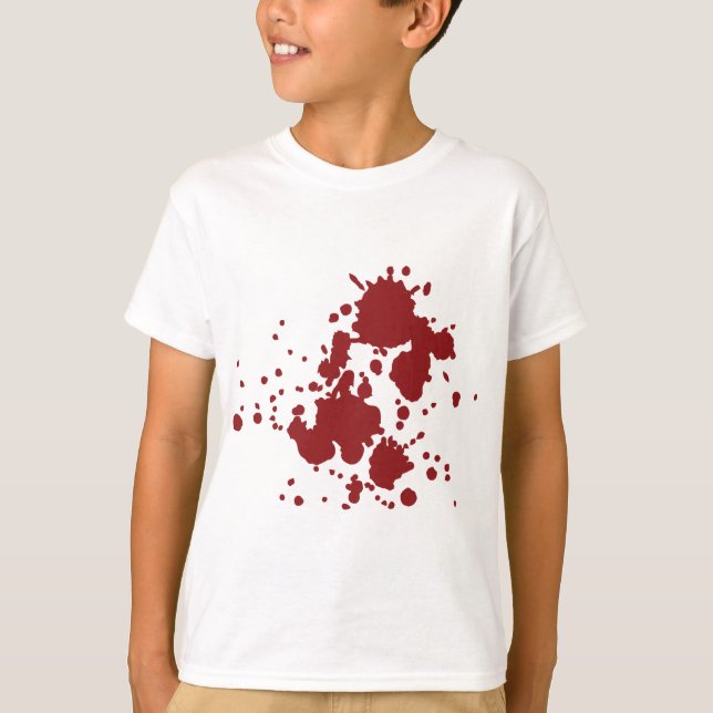 T-shirt horreur des taches de sang (Devant)