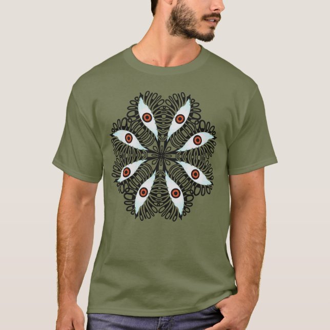 T-shirt Horreur Eyes Malin Étrange Trippy (Devant)