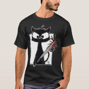 T-shirt Horreur Halloween Party Splatz couteau noir