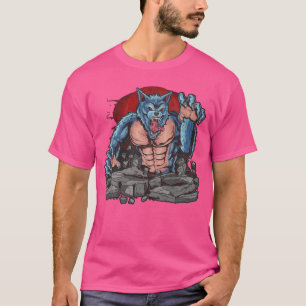 T-shirt Horreur loup-garou nuit sombre sol loup-garou chie