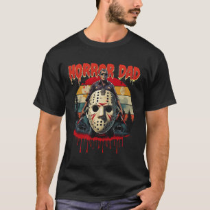 T-shirt Horreur Papa 80s Horror Movie Killer Masque Sang F