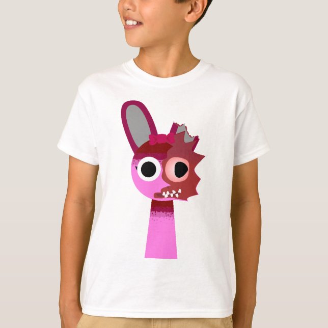 T-shirt Horreur Pinki de Sprunki Retake (Devant)