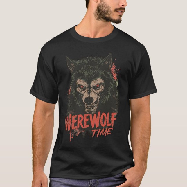 T-shirt Horreur temporelle Werewolf | Halloween (Devant)