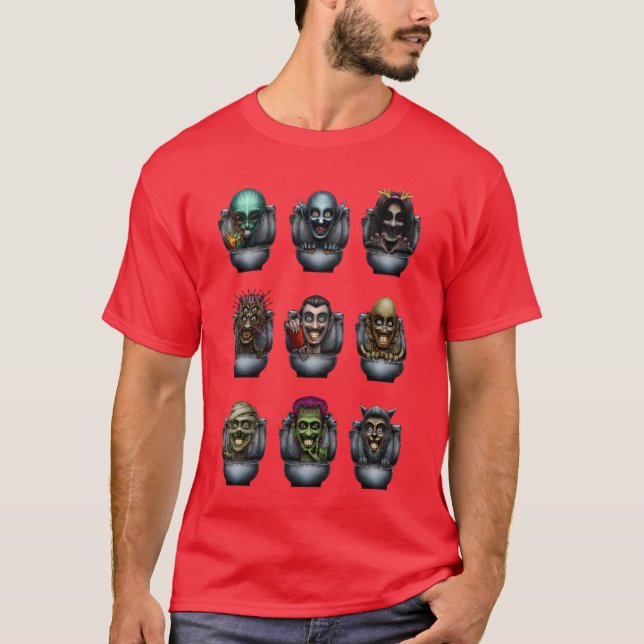 T-shirt Horreur toilette Monster pack garçon (Devant)