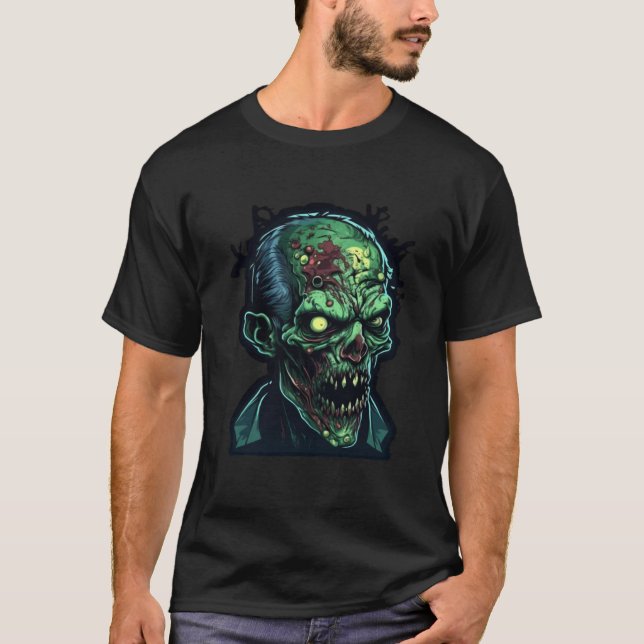 T-shirt Horreur Zombie Monster Nightmare effrayant H Terri (Devant)