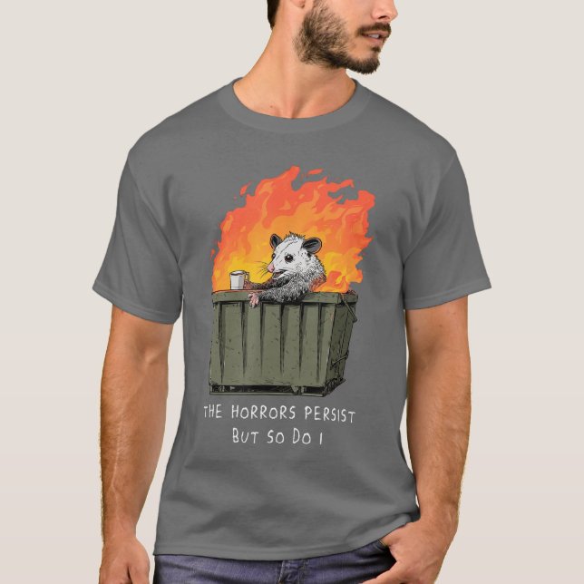 T-shirt Horreurs persistent, je fais de même Possum drôle  (Devant)