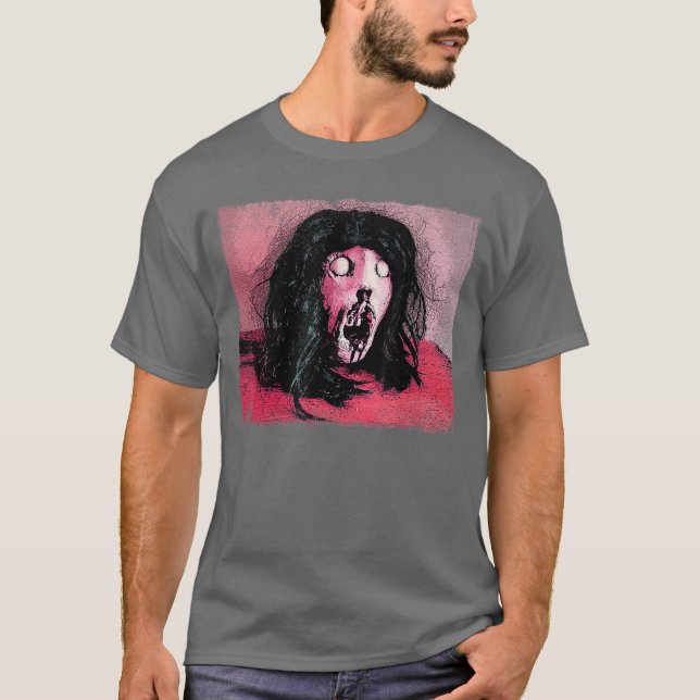 T-shirt Horror Comic Art Severed Head Gore Retro Movie Mac (Devant)