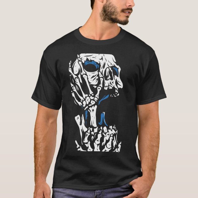 T-shirt Horror creepy skull (Devant)