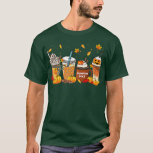 T-shirt Horror Fall Café Jackolantern Halloween Citrouille