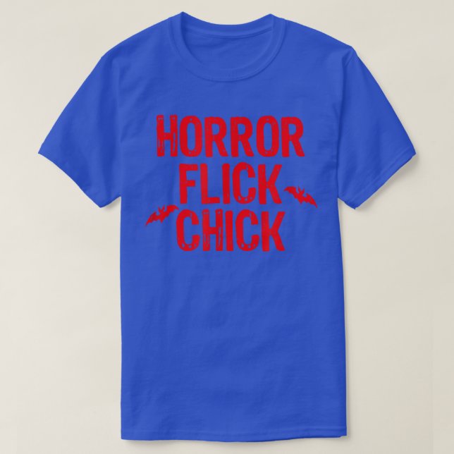 T-shirt Horror Flick Chick Slasher Movie Blood Splatter Ha (Design devant)