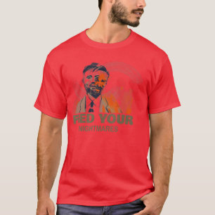 T-shirt Horror Movie Glitch Diable Vis Alimentation De Vot