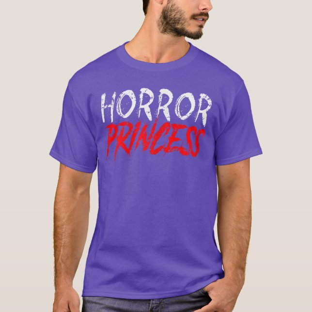 T-shirt Horror Princess Funny Halloween Scary Movies Girls (Devant)