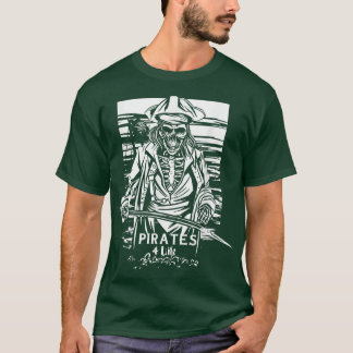 T-shirt Horror Skeleton Pirate