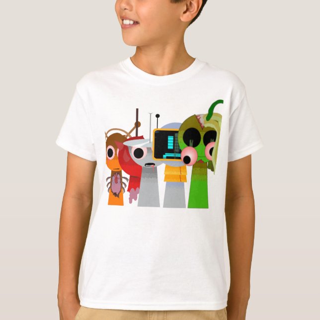 T-shirt Horror Sprunki Beats - Oren Raddy Clukr Funbot  (Devant)