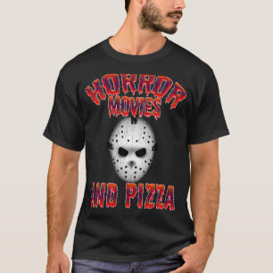 T-shirt Horrorfilms et pizza pour la fête d'Halloween avec
