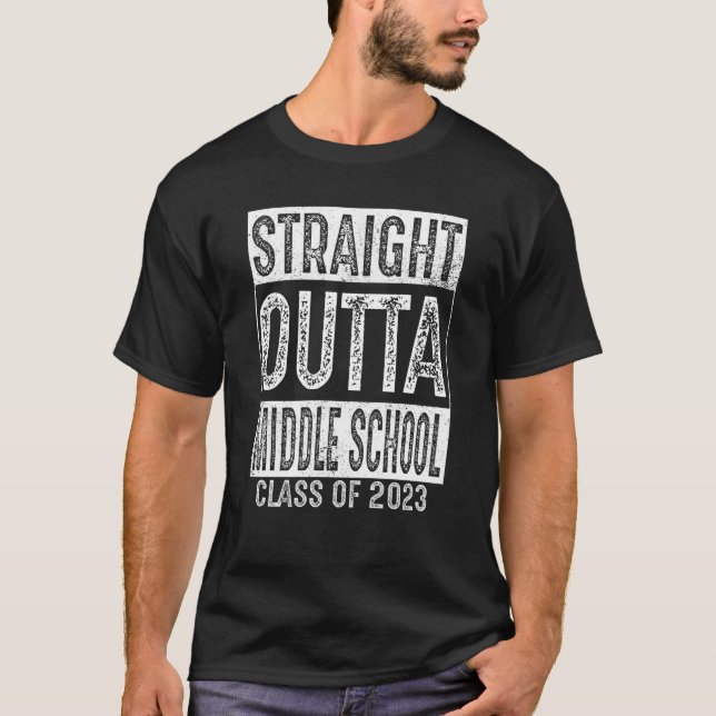 T-shirt Hors de la classe secondaire 2023 Graduation (Devant)