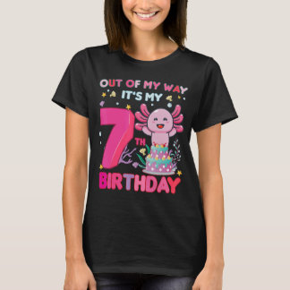 T-shirt Hors de mon chemin c'est mon 7e anniversaire fille