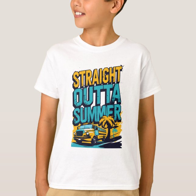 T-shirt Hors Été - Retro Retour à l'école (Devant)