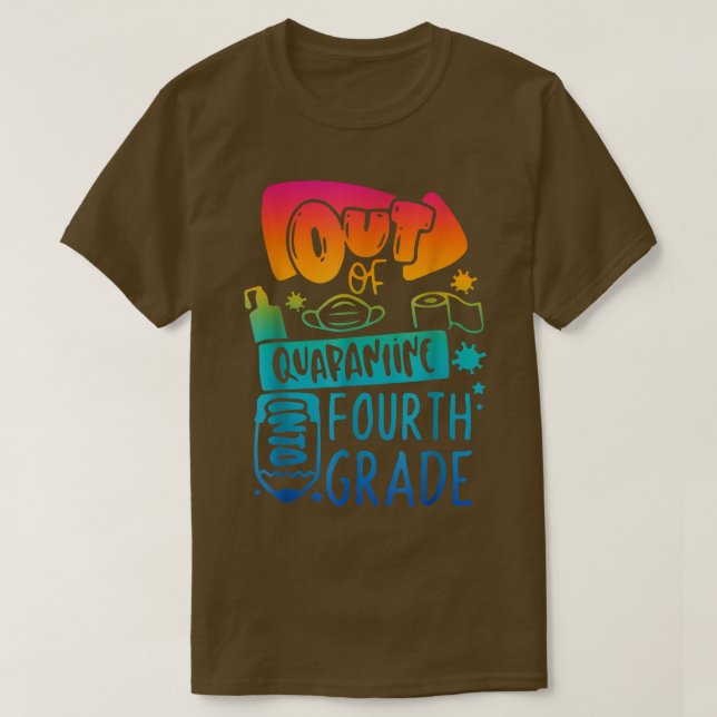 T-shirt Hors quarantaine en quatrième année Retour à l'éco (Design devant)
