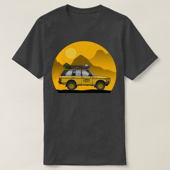 T-shirt Hors route Overlander 4x4 Design (Design devant)