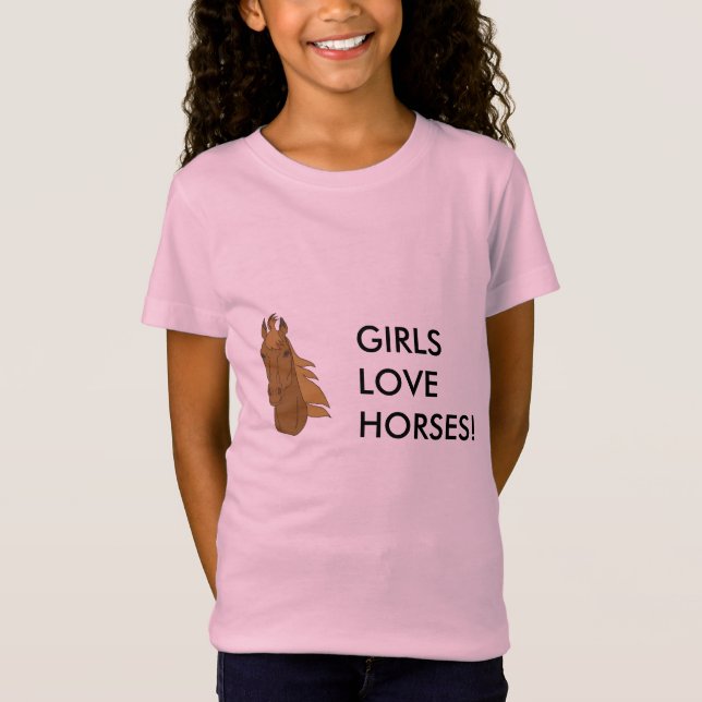 T-Shirt horse1, CHEVAUX d'AMOUR de FILLES ! (Devant)