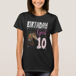 T-shirt Horse Animal 10e anniversaire fille Anniversaire 1