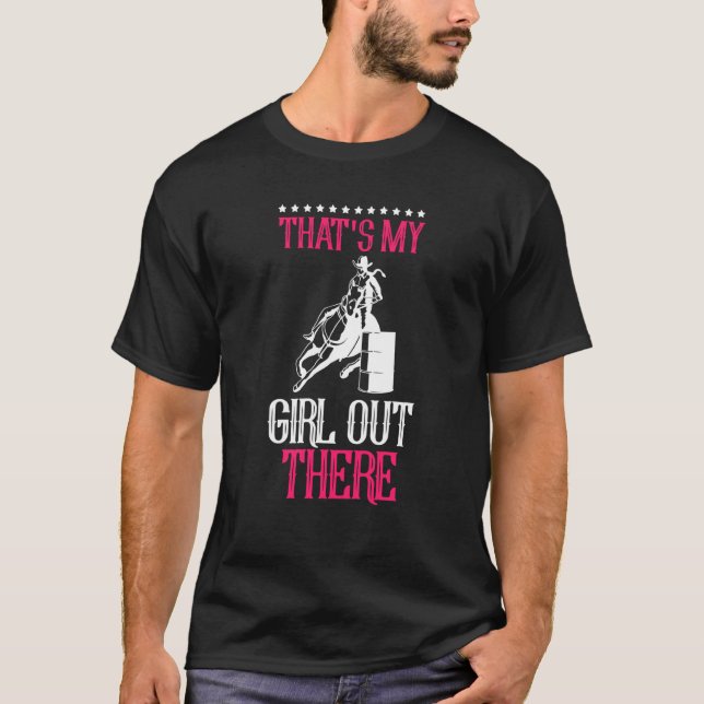 T-shirt Horse Barrel Racing Equestrian That's My Girl Out  (Devant)