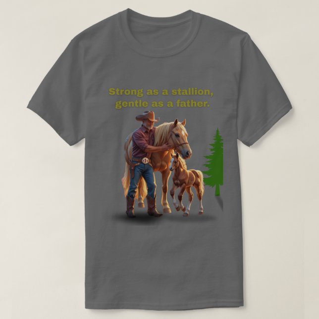T-shirt Horse Dad Pride - Fête des pères Édition équestre (Design devant)