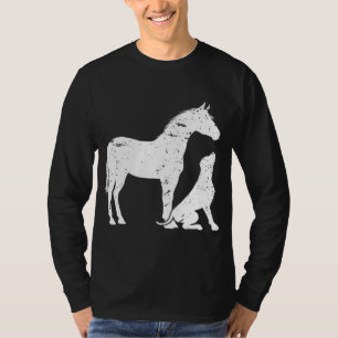 T-shirt HORSE et DOG Motif pour femmes et hommes. Cheval C