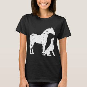 T-shirt HORSE et DOG Motif pour femmes et hommes. Cheval C