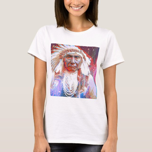 T-shirt Horse fou amérindien (Devant)