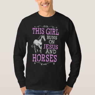 T-shirt Horse Graphique Femmes Filles Cheval Équitation Ch