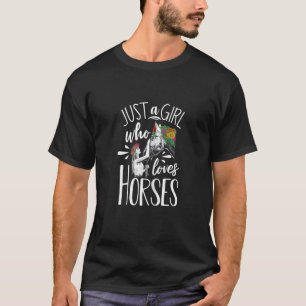 T-shirt Horse Graphique Femmes Filles Cheval Équitation Ch