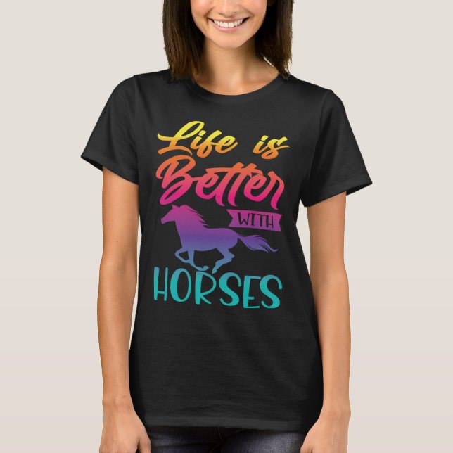 T-shirt Horse & Horse  for Hobby Riders & Riding (Devant)