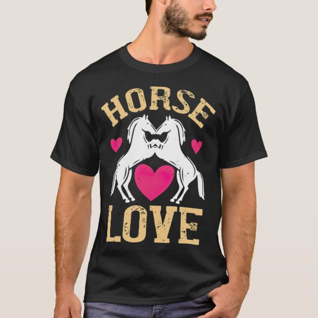 T-shirt Horse Love cool pari (Devant)