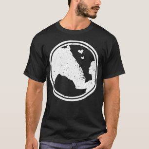 T-shirt Horse Love I Love cheval course cowboy