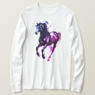 T-shirt Horse Painting Long Sleeves Top