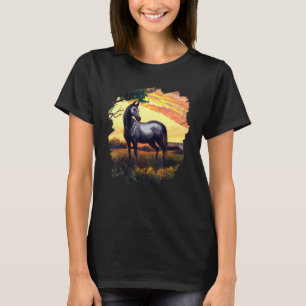 T-shirt Horse Painting Vintage