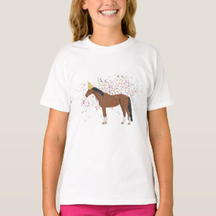 T-shirt Horse Partyler Animaux de ferme ayant une fête