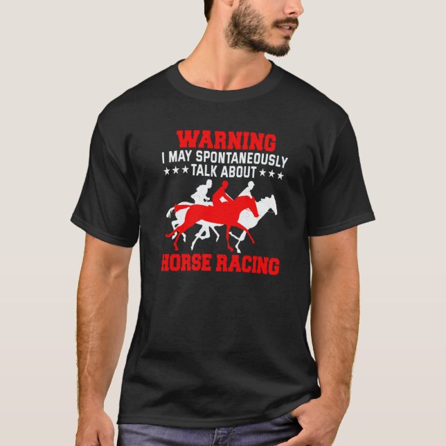 T-shirt Horse Racing Jockey Horseback Riding Barrel Racer  (Devant)