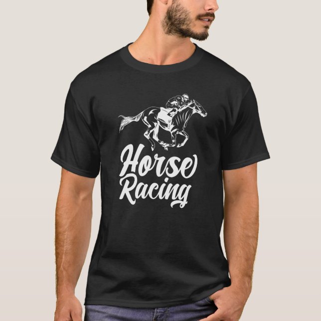 T-shirt Horse Racing Racer Jockey Race (Devant)