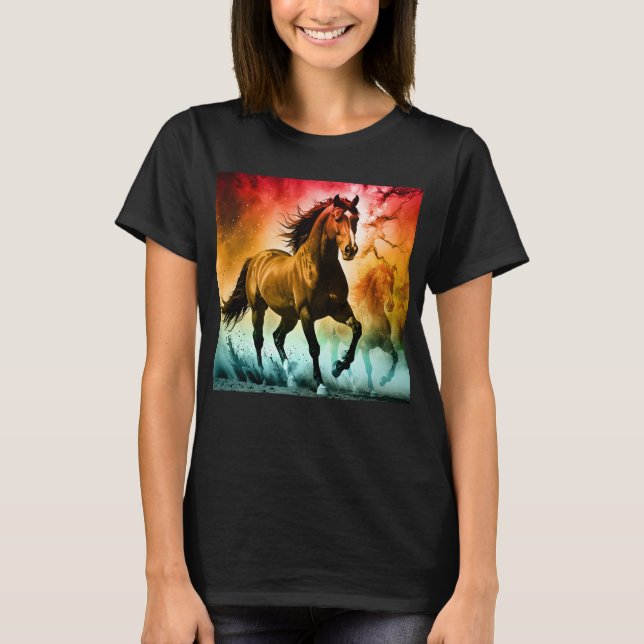 T-shirt Horse running  (Devant)