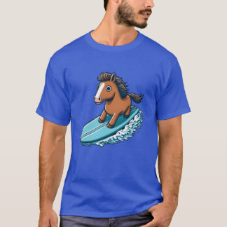 T-shirt Horse Surfing boy