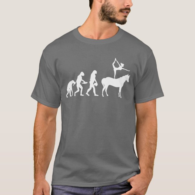 T-shirt Horse Vaulting Evolution Equestre Horseback frie (Devant)