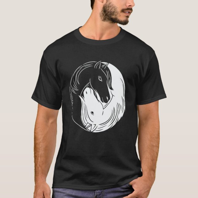 T-shirt Horse Yin and Yang (Devant)