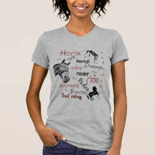 T-shirt Horseback Motivational Graffiti Art Mots