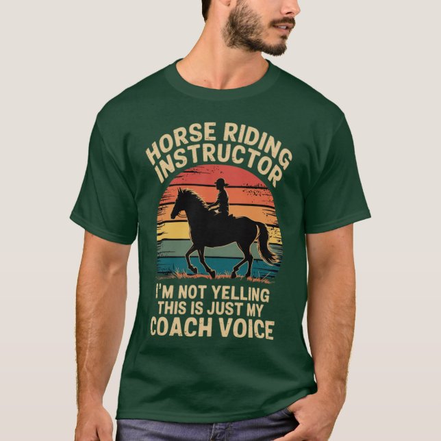 T-shirt Horserainer Im Not Yelling Love Horse Riding Eques (Devant)